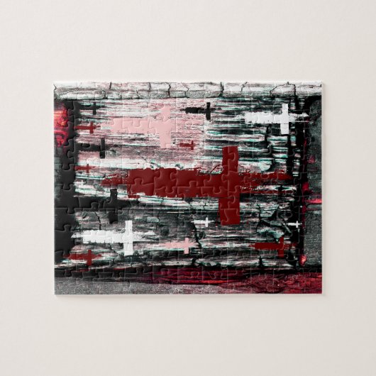 Kruis van de gemodelleerde legpuzzel (Horizontaal)