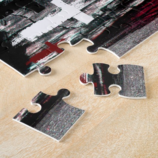 Kruis van de gemodelleerde legpuzzel (Zijkant)