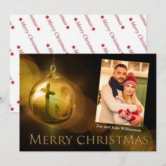 Kruis van de gouden foto van de beeldenbundel van  (Voorkant / Achterkant)