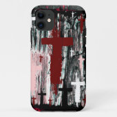 Kruis van de ingevulde Muismat Case-Mate iPhone Case (Achterkant)