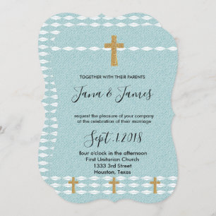 Kruis van de Lichte Jezus Christus bruiloft Kaart