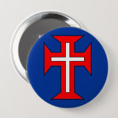 Kruis van de Militaire Orde van Christus Ronde Button 4,0 Cm (Voorkant /achterkant)