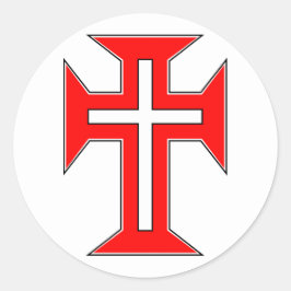 Kruis van de Militaire Orde van Christus Ronde Sticker