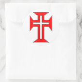 Kruis van de Militaire Orde van Christus Ronde Sticker (Tas)