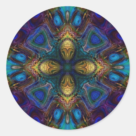 Kruis van de Tabernakel Ronde Sticker (Voorkant)
