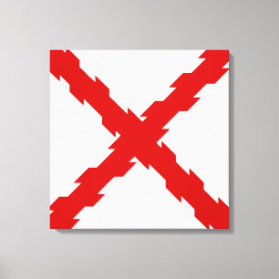 Kruis van de vlag van Bourgogne Canvas Afdruk