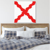 Kruis van de vlag van Bourgogne Canvas Afdruk (Insitu (Slaapkamer))