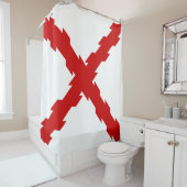 Kruis van de vlag van Bourgogne Douchegordijn (In situ)