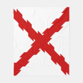 Kruis van de vlag van Bourgogne Fleece Deken (Voorkant)