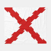 Kruis van de vlag van Bourgogne Fleece Deken (Voorkant (Horizontaal))