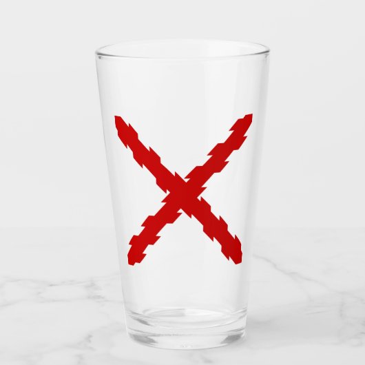 Kruis van de vlag van Bourgogne Glas (Voorkant)