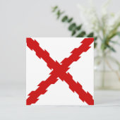 Kruis van de vlag van Bourgogne Kaart (Staand voorkant)