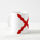 Kruis van de vlag van Bourgogne Koffiemok (Voorkant links)