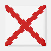 Kruis van de vlag van Bourgogne Magneet (Voorkant)