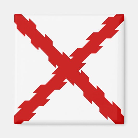 Kruis van de vlag van Bourgogne Magneet (Voorkant)