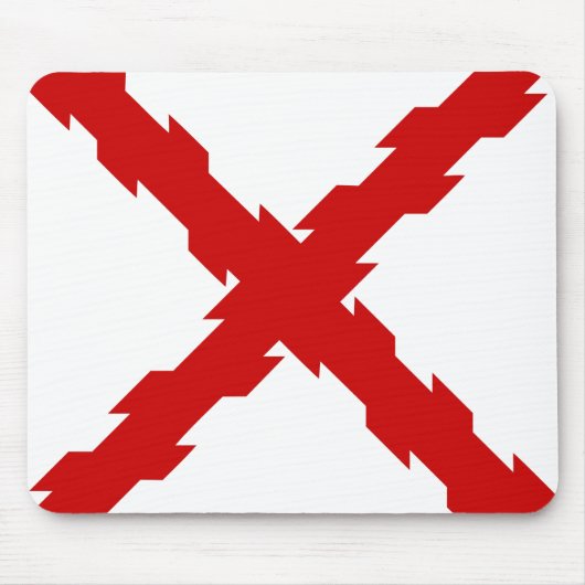 Kruis van de vlag van Bourgogne Muismat (Voorkant)