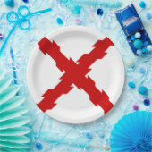 Kruis van de vlag van Bourgogne Papieren Bordje (Feest)