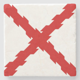 Kruis van de vlag van Bourgogne Stenen Onderzetter