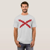 Kruis van de vlag van Bourgogne T-shirt (Voorkant volledig)