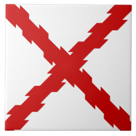 Kruis van de vlag van Bourgogne Tegeltje