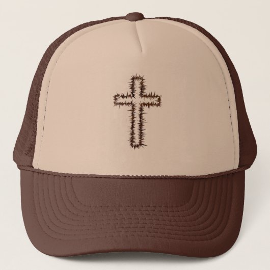 Kruis van doornen trucker pet (Voorkant)