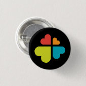 Kruis van Harten Ronde Button 3,2 Cm (Voorkant /achterkant)