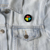 Kruis van Harten Ronde Button 3,2 Cm (In situ)