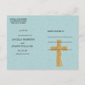 Kruis van het Licht Jezus Christus Bewaar de Datum Aankondigingskaart (Achterkant)