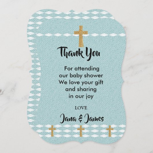 Kruis van het Licht Jezus Christus dank u Kaart (Voorkant / Achterkant)