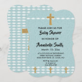Kruis van het Lichte Jezus Christus Baby shower Kaart (Voorkant / Achterkant)