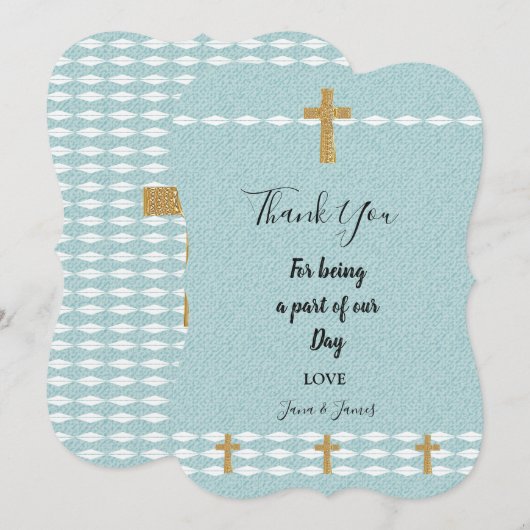 Kruis van Jezus Christus bedankt Kaart (Voorkant / Achterkant)