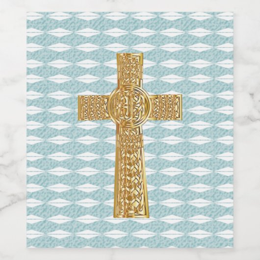 Kruis van Jezus Christus Wijn Etiket (Enkel label)