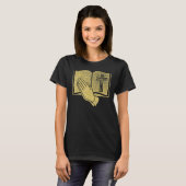 kruis van Jezus Open Bijbel en het bidden van han T-shirt (Voorkant volledig)