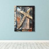 Kruis van kracht canvas afdruk (Insitu (Houten vloer))