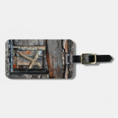 Kruis van kracht en pad van leven bagagelabel (Voorkant horizontaal)