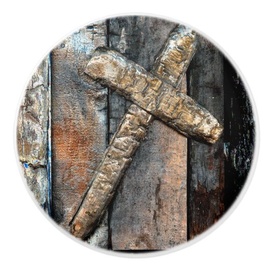Kruis van kracht keramische knop (Voorkant)