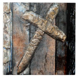 Kruis van kracht tegeltje