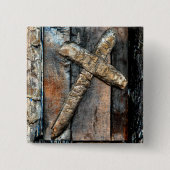 Kruis van kracht vierkante button 5,1 cm (Voorkant)