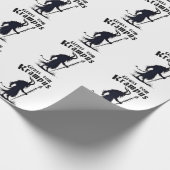 Kruis van Krampus Kerstmis Xmas Devil Spooky Cadeaupapier (Hoek)