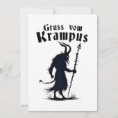 Kruis van Krampus Kerstmis Xmas Devil Spooky Kaart (Voorkant)