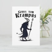 Kruis van Krampus Kerstmis Xmas Devil Spooky Kaart (Staand voorkant)