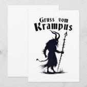 Kruis van Krampus Kerstmis Xmas Devil Spooky Kaart (Voorkant / Achterkant)
