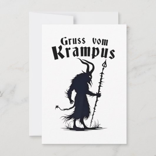 Kruis van Krampus Kerstmis Xmas Devil Spooky Kaart (Voorkant)
