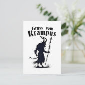 Kruis van Krampus Kerstmis Xmas Devil Spooky Kaart (Staand voorkant)