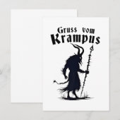 Kruis van Krampus Kerstmis Xmas Devil Spooky Kaart (Voorkant / Achterkant)