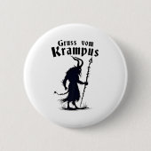 Kruis van Krampus Kerstmis Xmas Devil Spooky Ronde Button 5,7 Cm (Voorkant)