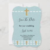 Kruis van Licht Jezus Christus bewaar de datum Kaart (Voorkant)