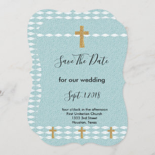 Kruis van Licht Jezus Christus bewaar de datum Kaart