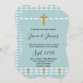 Kruis van Licht Jezus Christus bruiloft Kaart (Voorkant / Achterkant)