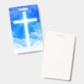 Kruis van Licht Jezus Christus Christelijk Badge (Voor- en achterkant)